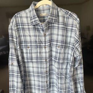 Peter Millar Mens Plaid Pattern Dress Shirt — Large